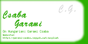csaba garami business card